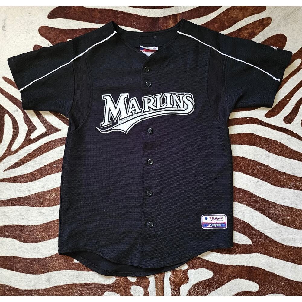 Vintage Authentic Majestic MLB Miami Florida Marlins Sz L - Picture 1 of 7
